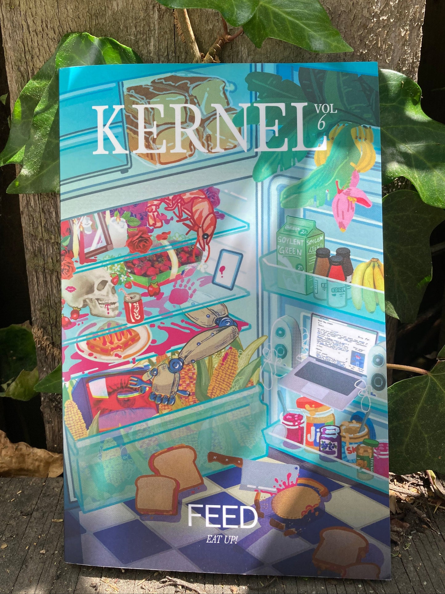 A copy of Kernel 6 in a garden